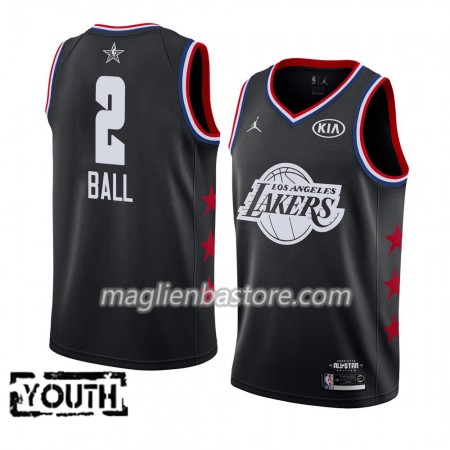 Maglia Los Angeles Lakers Lonzo Ball 2 2019 All-Star Jordan Brand Nero Swingman - Bambino